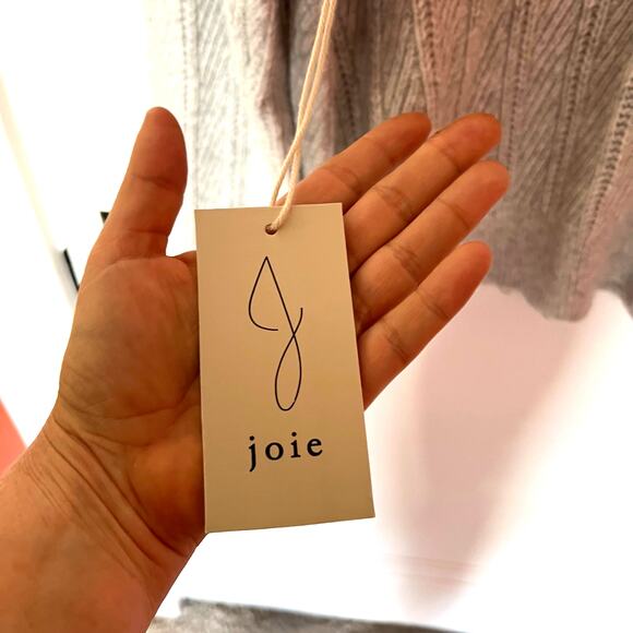 NWT Joie Cable Knit Light Gray Pullover Sweater SZ XL - Picture 4 of 6